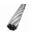 CABLE ACERO GALV SECO 6 X 24 + 7FC  6,0 MM (1/4") X 500M